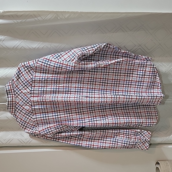 Tommy Hilfiger XXL men's button-down shirt 80s 2ply red,white and blue pocket - Picture 10 of 11